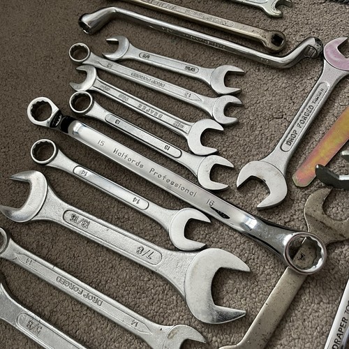 Job Lot Of Spanners Ring Halfords Professional Vanadium Steel