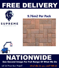 Driveway Block Paving BRINDLE 200x100x50mm Full Pack (488pcs/9.76m2)