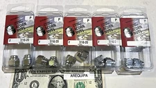 Lot of 10 Midwest Fastener 12359 Acorn Nut, Flat top, 7/16-20 Thread, Chrome Cap