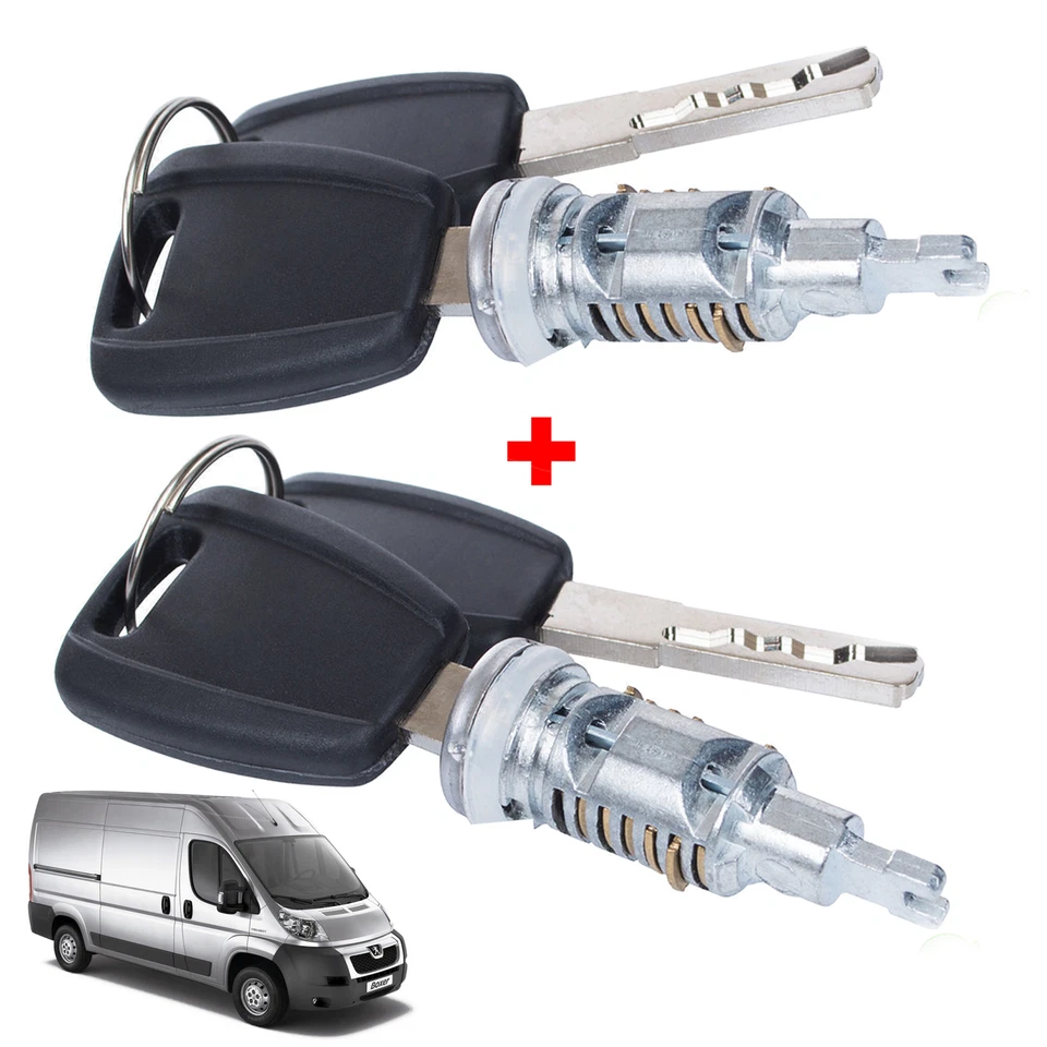 Barillet Verrou de Porte avec Clé pour Fiat Ducato Jumper Boxer 735423244 9170FJ - Photo 2/4