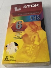 TDK Superior Quality 6 Hrs HS VHS T-120RV Blank Video Tape NEW Sealed