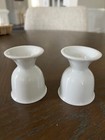 White Ceramic Porcelain Egg Cup Holders Pedestal Foot Modern - Set of 2 MINT — photo 4