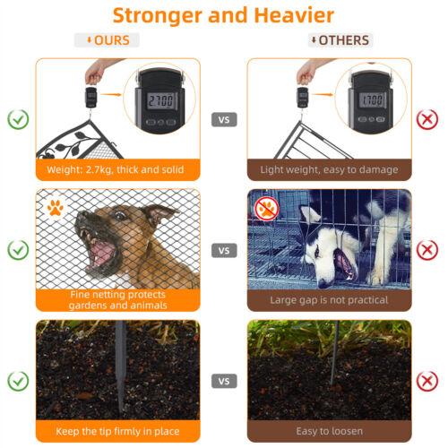 5pcs Heavy Duty Garden Fence Metal Anti-jumping Animal Barrier Outdoor 80/110cm - Picture 13 of 26
