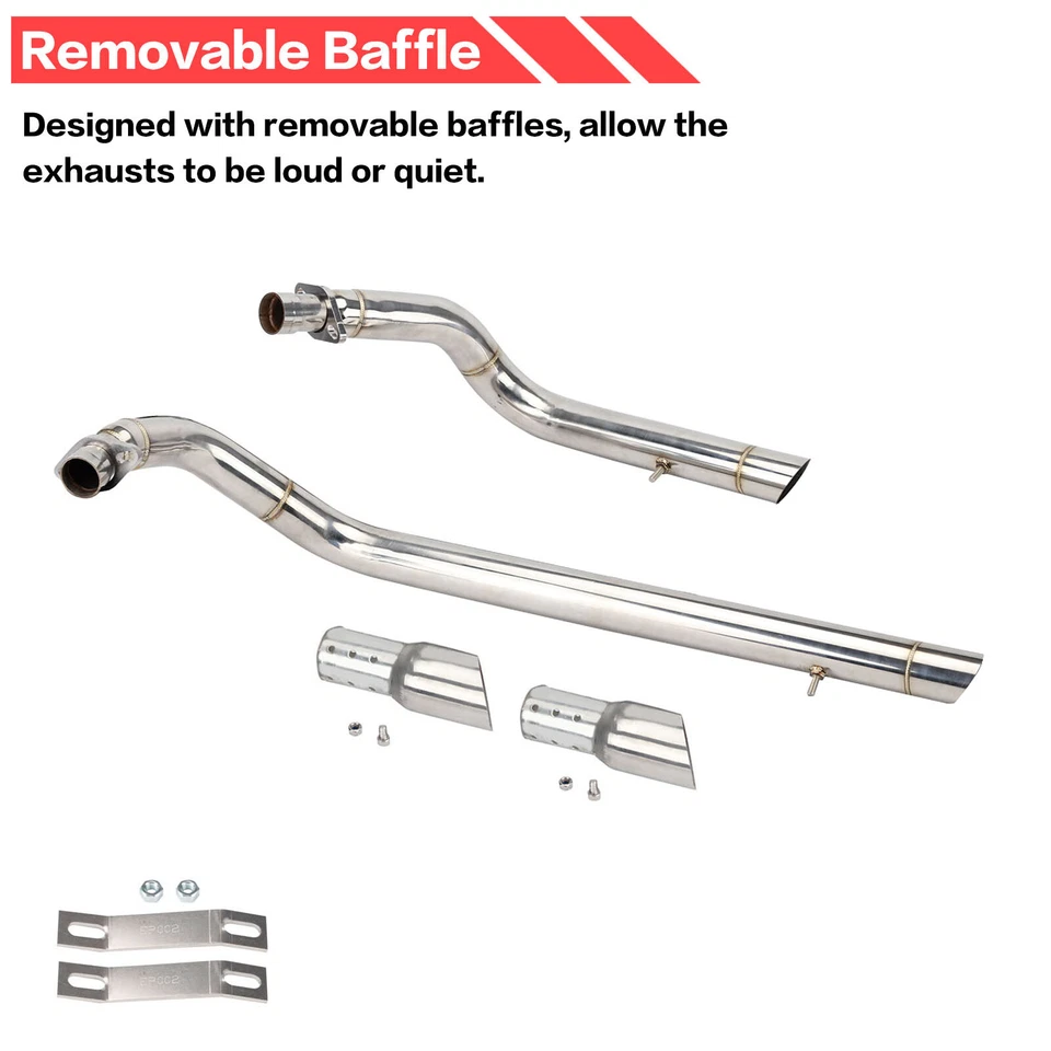 Shortshots Staggered Exhaust Pipes System For Honda Shadow Aero 750 Spirit 750 Foto 3 de 4