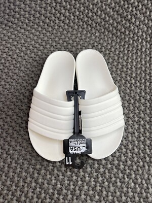 NEW Athletic Works White Tunnel Slides Sandals Women Size 11