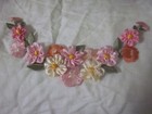Gorgeous Ribbon Flower Yoke applique 11" x 2 1/2"