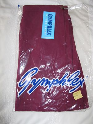GYMPHLEX Mädchen/Damen MAROON Schule Gym Kilt/Rock W32'' Passform W31-34 NEU