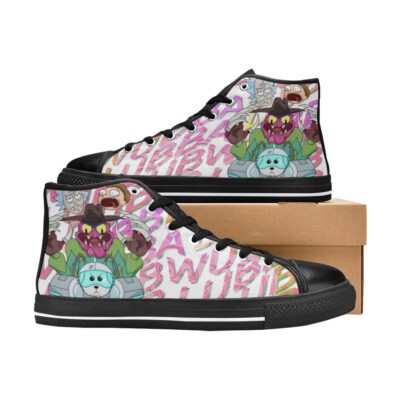 Rick and Morty Custom Sneakers High Top Men's Athletic Shoes Canvas