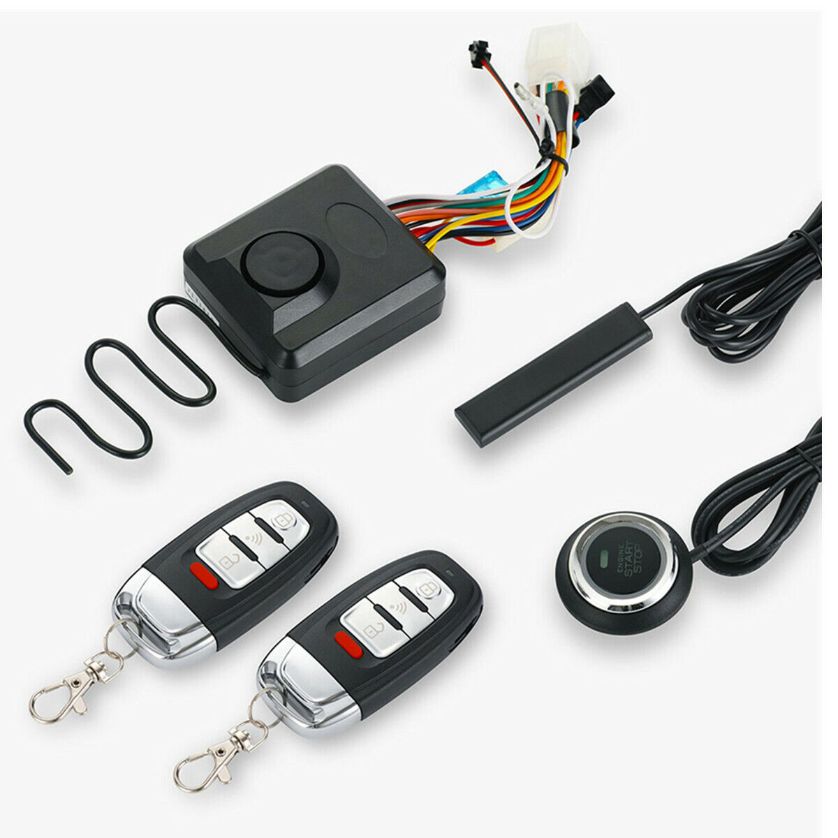 Bestået Overveje passe Smart Key Button Start Engine Motorcycle Scooter Device Anti-theft Alarm  System | eBay