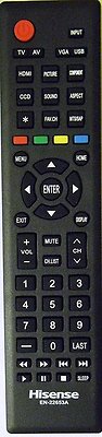 HISENSE EN-22653A Remote for 32A320 32K20D 39A320 40H3 40K20D 40K24D 40K360M 