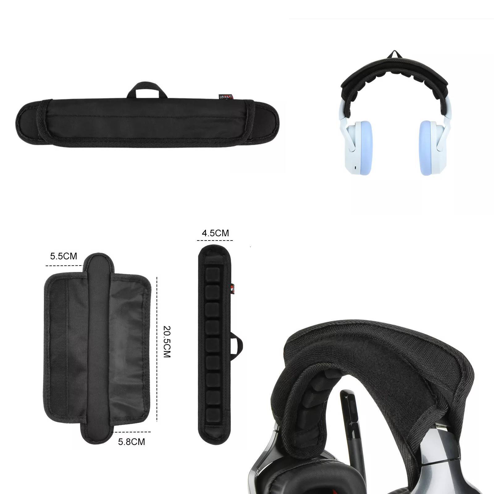 Universal Headband Cover with Black Ear Cushions for Comfort & Protection  -image