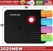 KINGRVER 15*18'' RV Tankless Water Heater Door Kit Black For KINGRVER RVs
