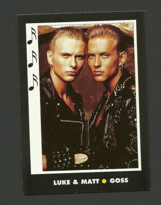 Luke and Matt Goss Push The Time Italian Movie TV Pop Star Model Card