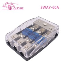 60AMP AFS Fuse Holder Distribution Block 3 WAY 60A Mini AFS Fuse for Car Audio