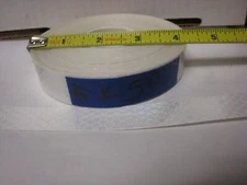 .84  7/8" x 50'  WHITE - SILVER  REFLECTIVE CONSPICUITY TAPE CUSTOM CUT UN-LINED