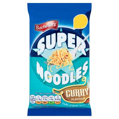 Batchelors Super Nudeln milder Curry Geschmack - 100g x 6 - 6-er Pack