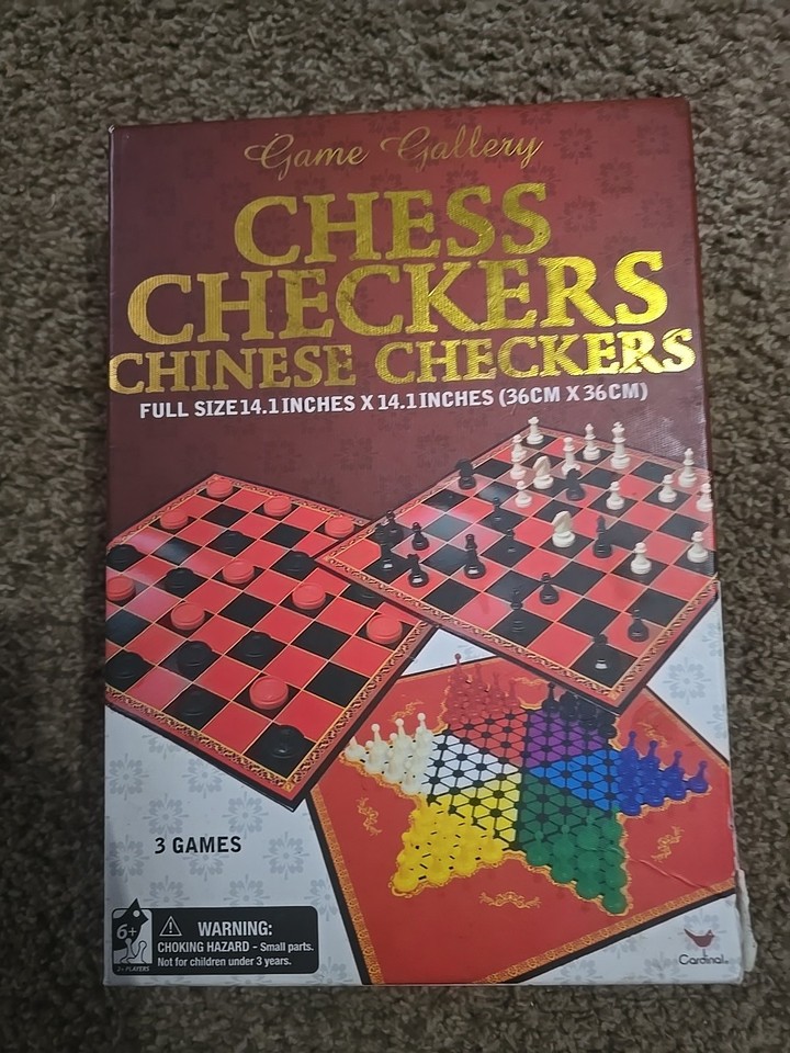 Game Gallery Chess, Checkers & Chinese Checkers 3-in-1 Board Game ...