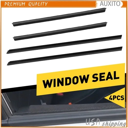 4pcs Door Belt Weather Strip Molding Seal For Honda Fit Jazz 2008 2009 2010-2013