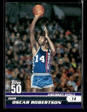 2007-08 Topps #43 Oscar Robertson 50th Anniversary Card Cincinnati Royals