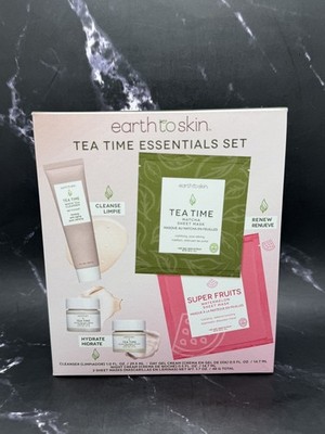 Earth to Skin Tea Time Essential Set - Cleanser,Day Cream, Night Cream, Masks