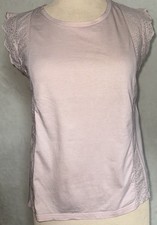 Banana Republic Women's Sleeveless Top Eyelet Lace Peach Color Sz Small