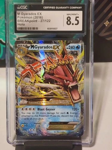 Mega Gyarados Ex CGC 8.5 Nm/mint 2016 BREAKpoint 27/122 Holo Pokemon Tcg