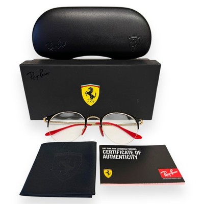 Ray-Ban Scuderia Ferrari Eyeglasses Glasses RB 3578VM F061 Black on Gold w/case