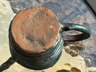 Vintage Light Blue Pottery Coffee Mug 3” Tall X  3-1/2” Wide — photo 4