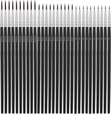 Tiny Detail Paint Brushes 30 Pcs Fine Paint Brushes Set with 3 Size 0 00 000 Li