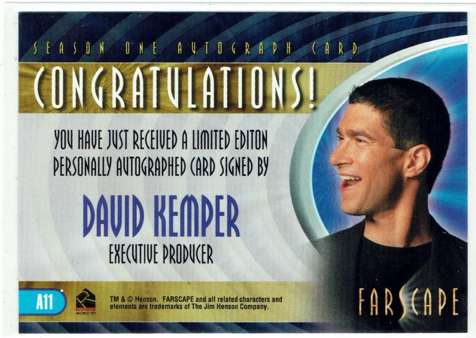 Farscape Season 2 Autograph Card A11 David Kemper Executive Producer Auto - Image 3 of 3