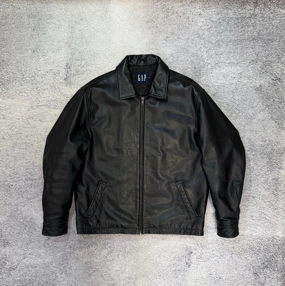 Gap Black Leather Outer Shell Coats, Jackets & Vests for Men for