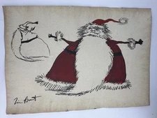 Tim Burton COA Art Painting Original Drawing Vintage Paper Signed