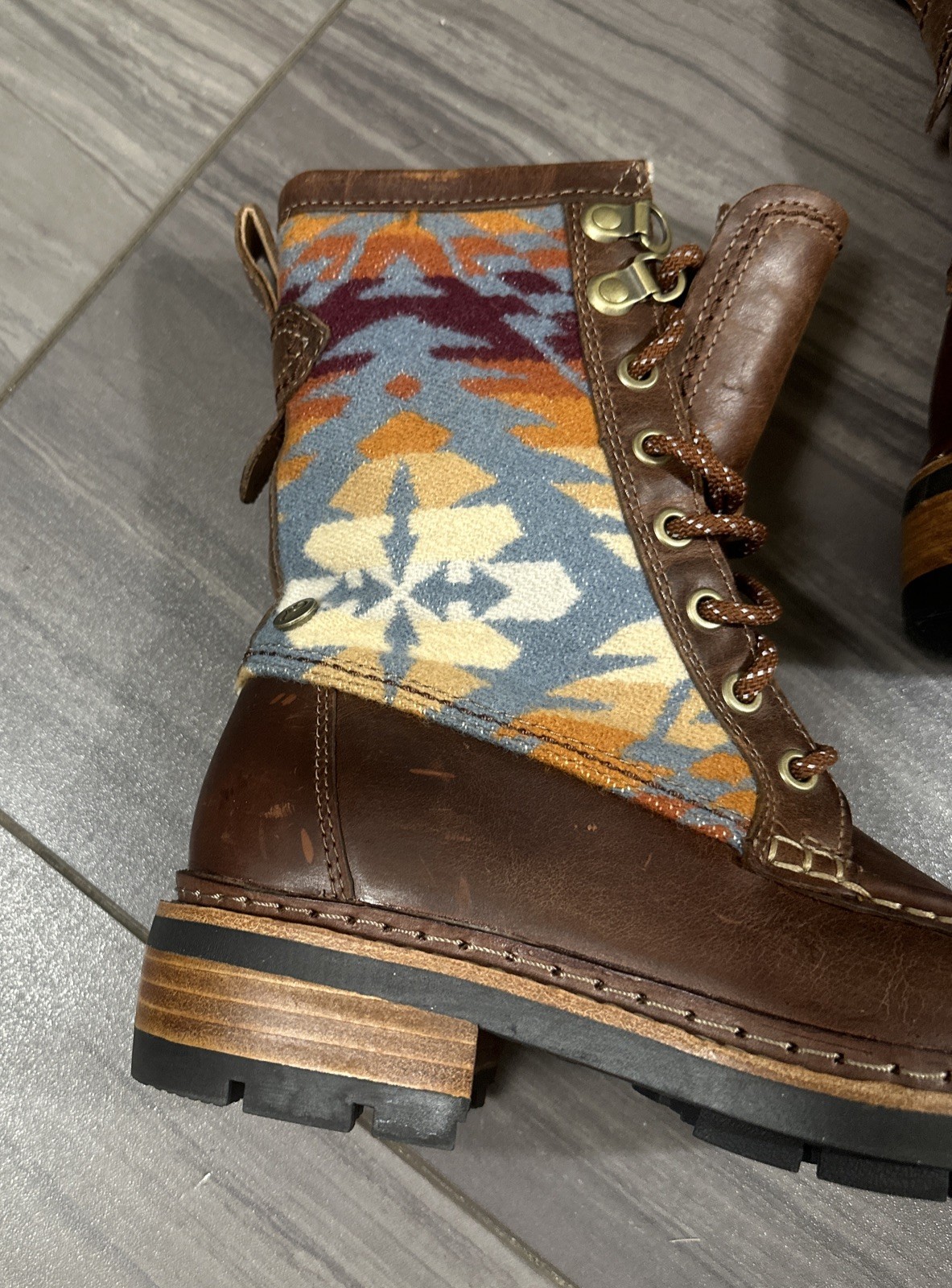 Pendleton Clarks Collaboration High Ankle Leather… - image 6