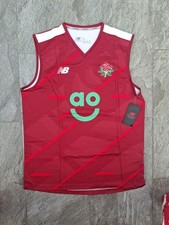 Lancashire County Cricket Club Vest Slipover Bnwt Large New Balance White Ball