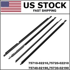 4pcs Outside Window Weatherstrip Moulding Seal Belt For Toyota Corolla 2009-2012