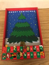 VTG Dept 56 Advent Calendar Wood Christmas Tree Ornaments Replacements 1990s