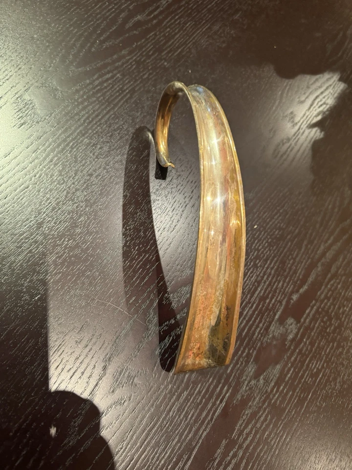 Vintage Brass Silver Color Pigtail Shoehorn 8" Long - Image 4 of 4