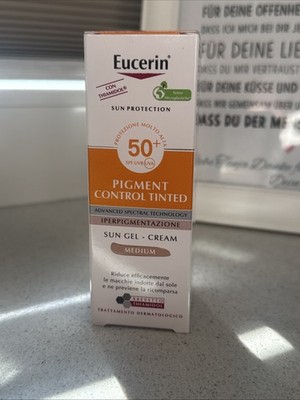 Eucerin Oil Control Tinted Face Sun Gel-Creme LSF 50+ Mittel, 50 Ml
