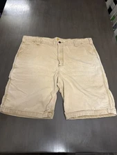 Carhartt Shorts Mens 42 Fits 40 Faded Khaki Cargo Distressed Grunge 102514