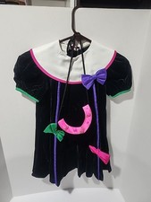 Vintage 90s Bonnie Jean Black Bows Party Dress Girls Size 6 With Purse