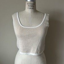 NWT Wild Fable Womens Cropped Tank Top Bodysuit Ribbed Tan XL