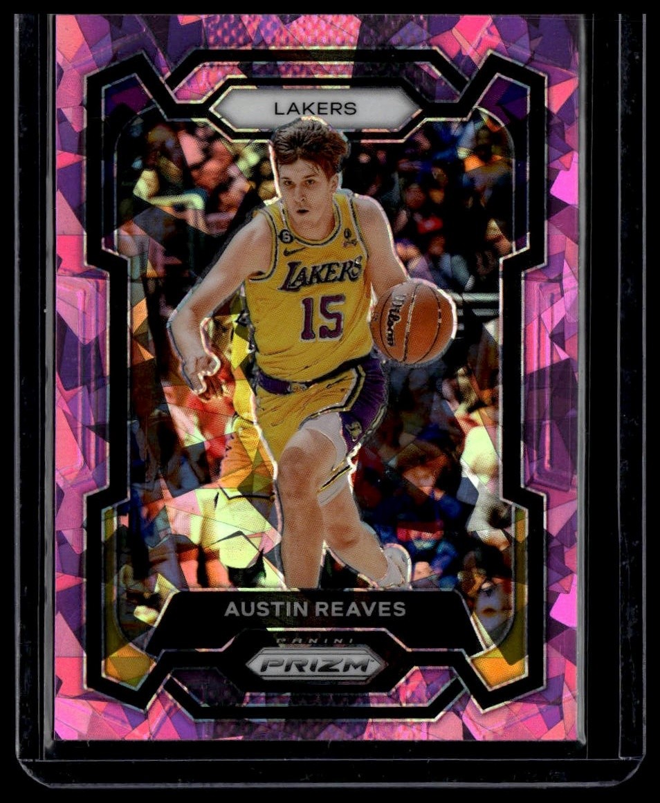 2023-24 Panini Prizm #76 Austin Reaves Prizms Pink Ice