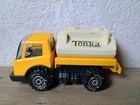 Vintage DIECAST Tonka 4" Yellow & White Gas/Water Tanker Truck- Japan- FREE SHIP