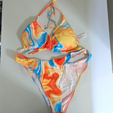 Womens XL 4-Piece Halter Triangle Bikini Set ...