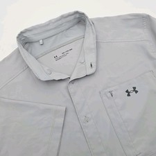 Under Armour Drift Tide 2.0 Fishing Shirt Mens 2xl Ss Button Up Gray 1369306 Under Armour Drift Tide 2.0 Fishing Shirt Mens 2xl Ss Button Up Gray 1369306