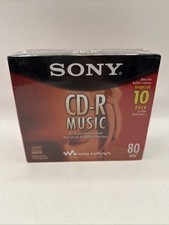 Sony CD-R Music Discs 80 min Recordable Slim Cases 10-Pack 10CRM80L2 Walkman NIB