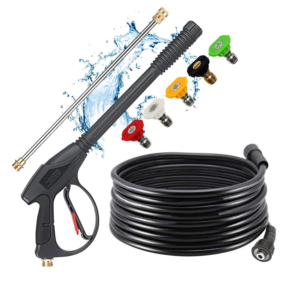Pressure Washer Gun with 26in Hose and Extension Wand for Deep Cleaning