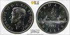 1947 Canada $1 Dollar PCGS AU58 Lot#G2022 Silver! Pointed '7' Quadrupled 'HP'