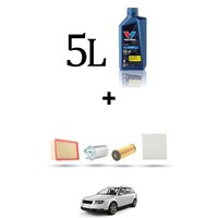 Hoffcar Wartungskit 4 Filter Und 5L ÖL FüR Audi A4 (B6, B7) 2.5 Tdi V6 120KW