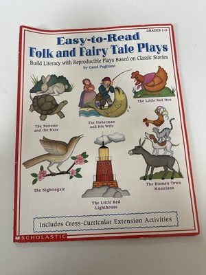 Easy-to-Read Folk and Fairy Tale Plays Book  Home School Theater Elementary EUC
